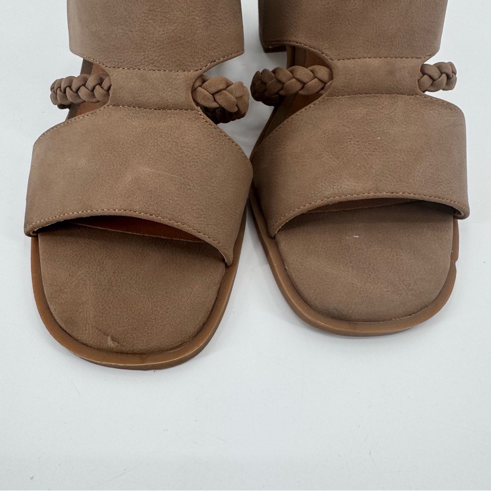 Lucky Brand Women's Brown Caged Braided Strap Block Heel Tulina Sandals Size 9 - Picture 6 of 10